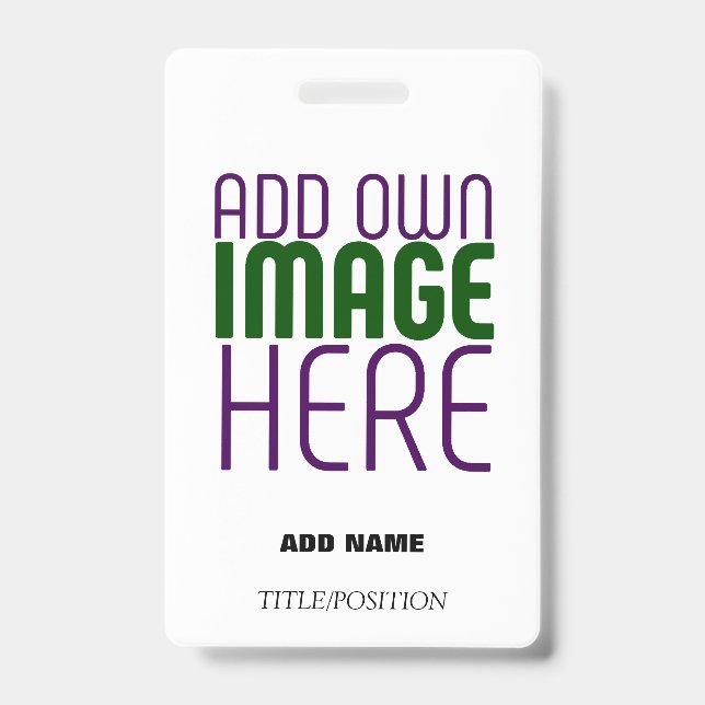 BADGE MODELE DE TEXTE D'IMAGE BLANCHE SIMPLE ÉDITABLE MO (Avant)