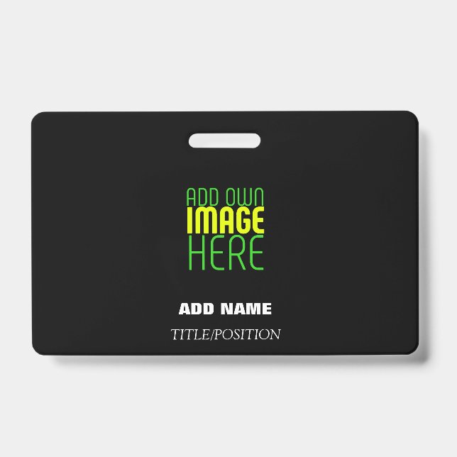 BADGE MODÈLE DE TEXTE D'IMAGE NOIRE SIMPLE ET MODERNE (Avant)