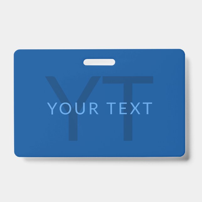 Badge Modèle de texte modifiable pour nom monogrammé etc (Avant)