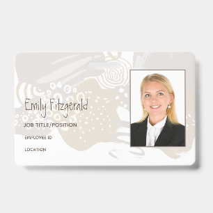 Badge Modèle d'identification photo informel pour les en
