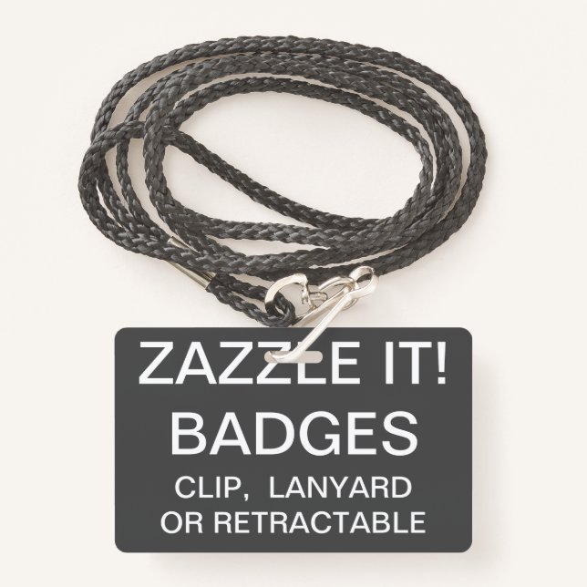 Badge Modèle d'INSIGNE de LANIÈRE personnalisé par (Devant avec lanière)