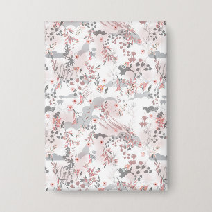 Badge Modèle floral numérique sur les tons pastel