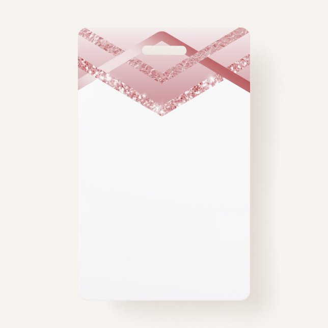 Badge MODÈLE Rosegold Parties scintillant Foil Look (Devant)