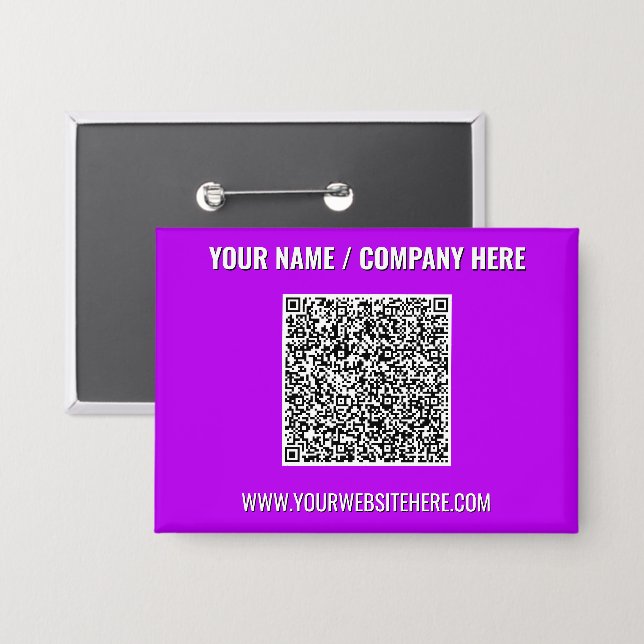 Badge Modèles de boutons de code QR pour votre entrepris (Recto/Verso)