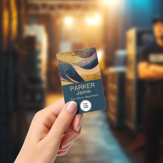 Badge Modern Employee Name Logo Without Photo