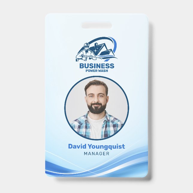 Badge Modern Pressure Washing Power Wash House Cleaning (Front)