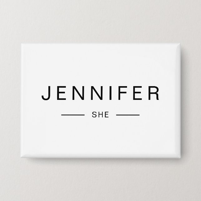 Badge Modern SHE Inspired Personalized Name Button (Recto)