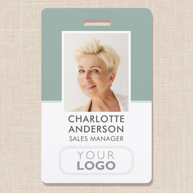 Badge Moderne carte d'identité employé Nom Logo de l'ent (Créateur téléchargé)