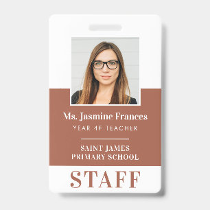 Badge MODERNE CARTE D'IDENTITÉ PROFESSIONNELLE simple ar