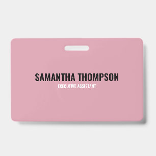 Badge Moderne Chic rose, blanc et noir