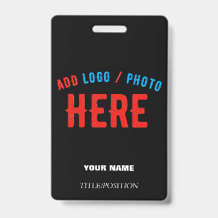 BADGE MODERNE ET MODERNE PERSONNALISABLE NOIR VÉRIFIÉ