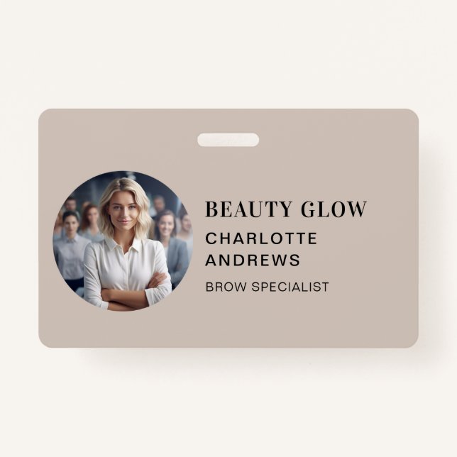 Badge Moderne, Minimal, Photo, Salon (Devant)