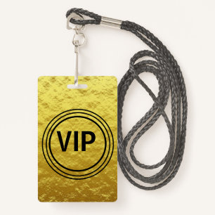 Badge Moderne Personnalisé Gold VIP All Access Concert