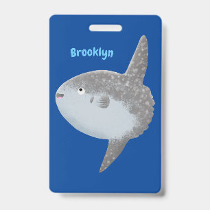 Badge Mola mola poisson soleil de l'océan mignon dessin 