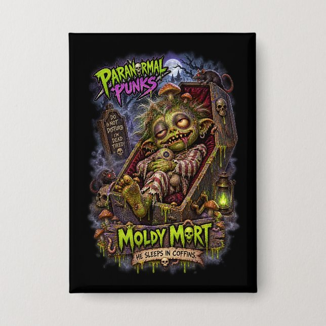 Badge Moldy Mort – Punks Paranormaux (Recto)