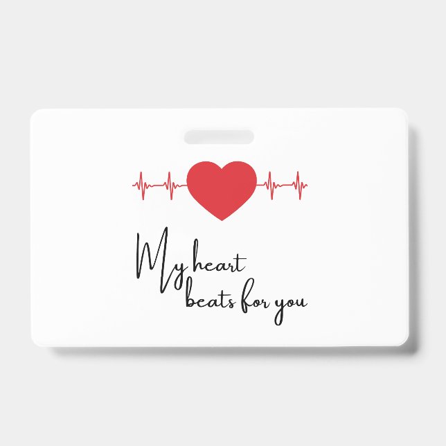 Badge Mon cœur ne bat que pour vous (Avant)