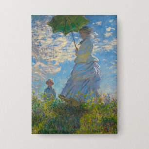 Badge Monet Femme avec parasol et passerelle japonaise