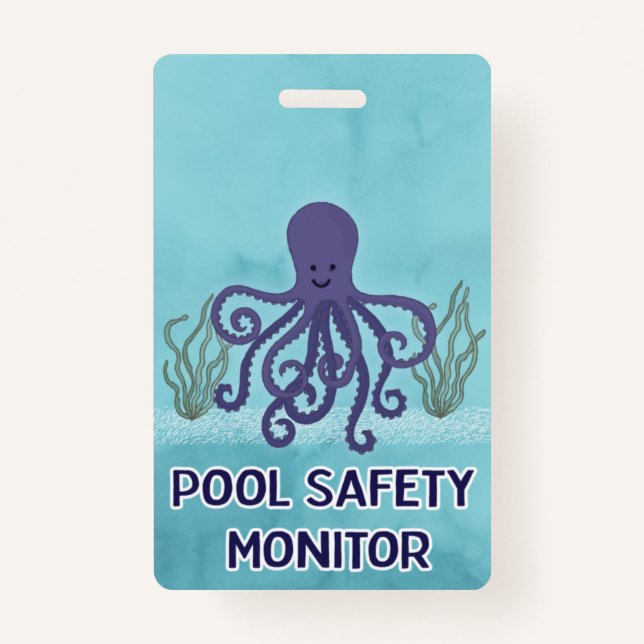 Badge Moniteur de sécurité du pool (Devant)