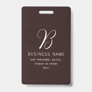 Badge Monogramme de nom d'entreprise élégant moderne M