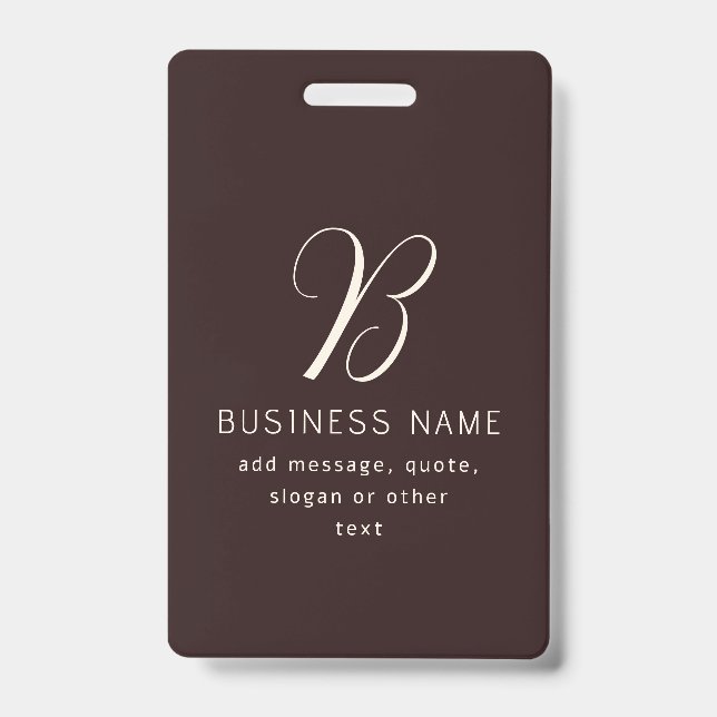 Badge Monogramme de nom d'entreprise élégant moderne | M (Avant)