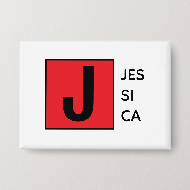 Badge Monogramme de nom professionnel élégant moderne (Recto)