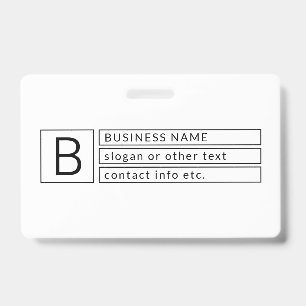 Badge Monogramme élégant et nom de l'entreprise (ou autr
