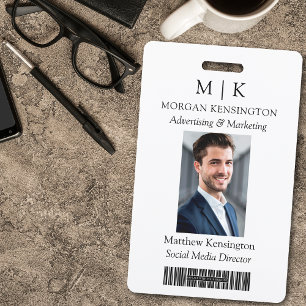 Badge Monogramme ou Ajouter un Logo d'entreprise Code-ba