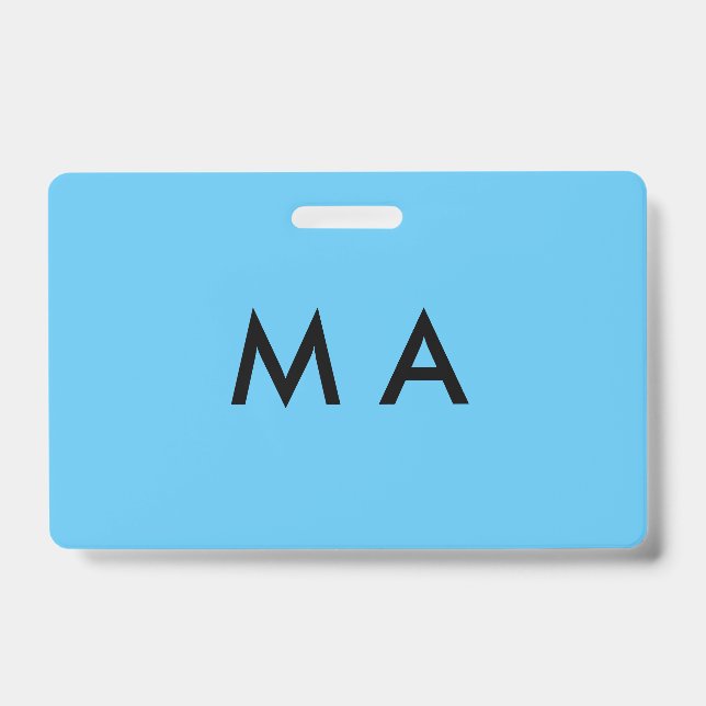 Badge Monogramme simple ajoutez votre lettre de nom homm (Avant)