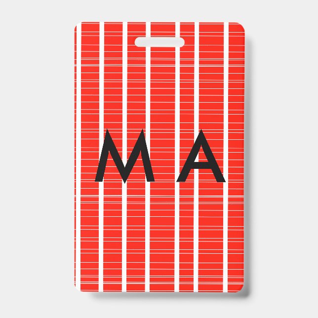 Badge Monogramme simple ajoutez votre lettre de nom homm (Avant)