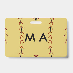 Badge Monogramme simple ajoutez votre lettre de nom homm