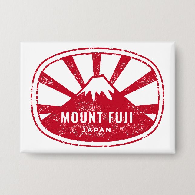 Badge Mont Fuji Japon Rétro  (Recto)