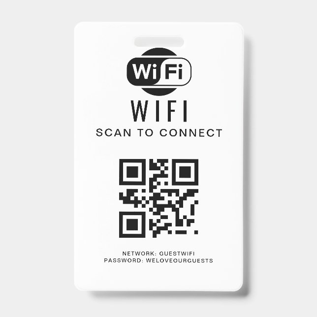 Badge Mot de passe Wifi | Analyse du code QR pour se con (Avant)