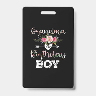 Badge Mother Art   Grandma Of A Birthday Boy Birthday