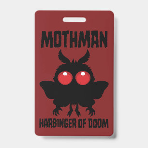 Badge Mothman - Héraut sinistre et mignon de l'apocalyps