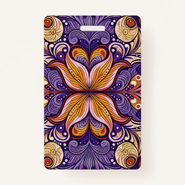 Badge Motif Batik Purple (Devant)