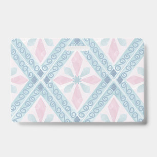 Badge motif bleu en forme de diamant