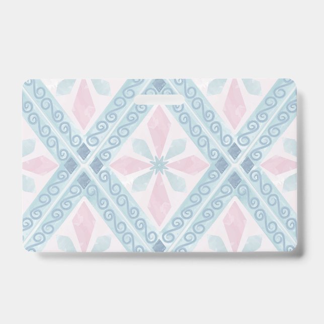 Badge motif bleu en forme de diamant (Avant)