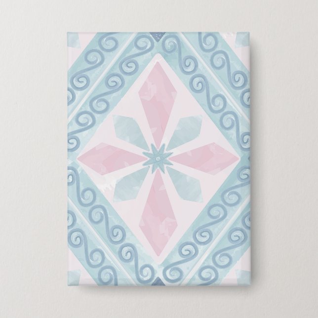 Badge motif bleu en forme de diamant (Recto)