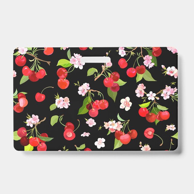 Badge Motif cerise 2 (Avant)