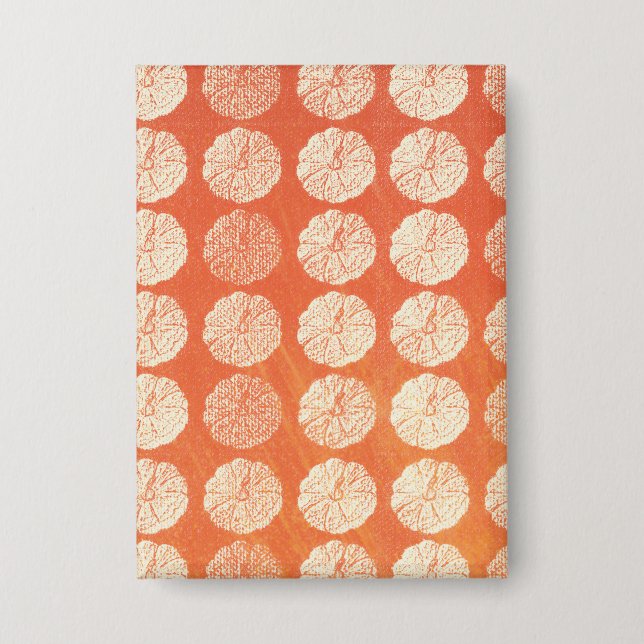 Badge Motif Citrouille d'automne (Recto)