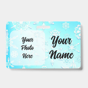 Badge Motif Crystal Snowflakes