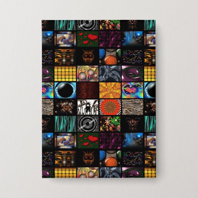 Badge Motif d'arts pop décoratifs (Recto)