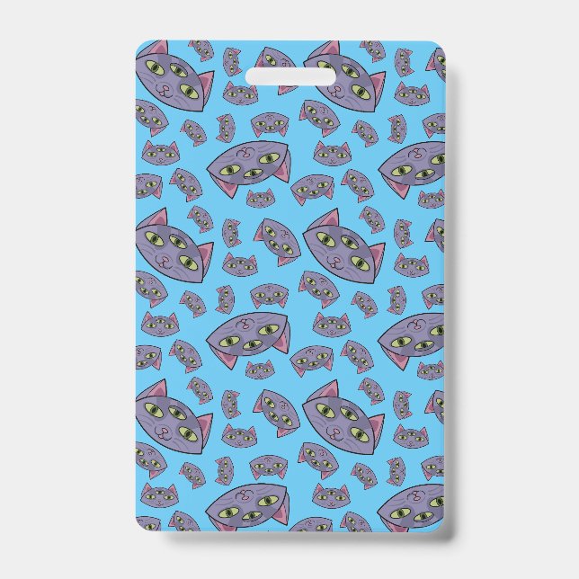Badge Motif de chat extraterrestre (Avant)