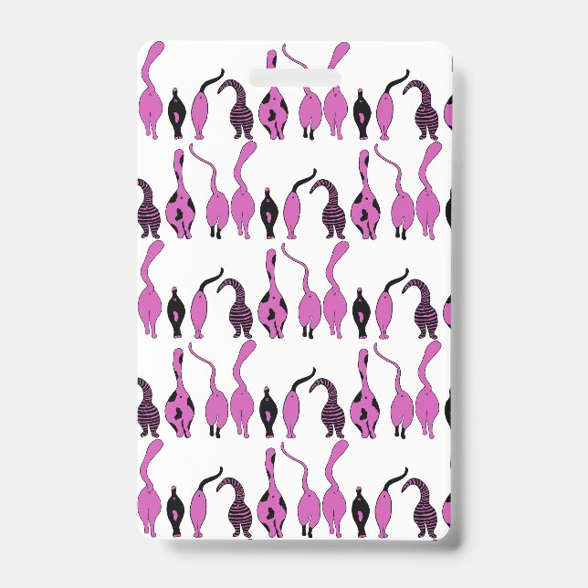 Badge Motif de chats violets fessiers (Avant)