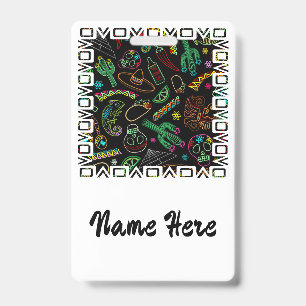 Badge Motif de fête mexicaine