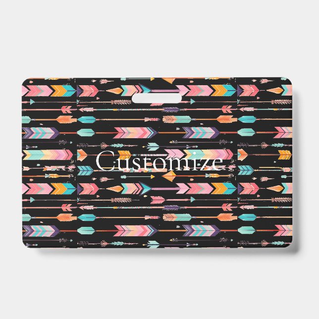 Badge Motif de flèche multicolore Thunder_Cove (Avant)