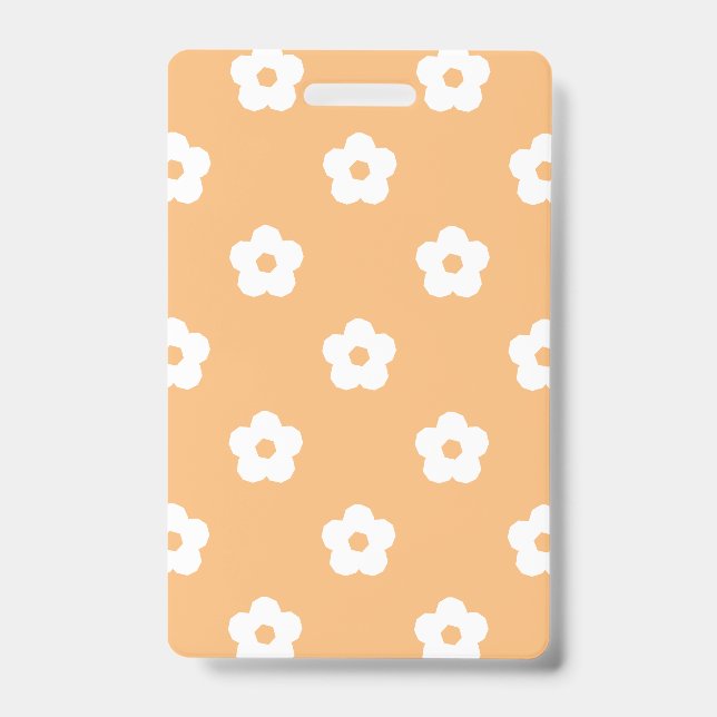 Badge Motif de fleurs blanches (Avant)