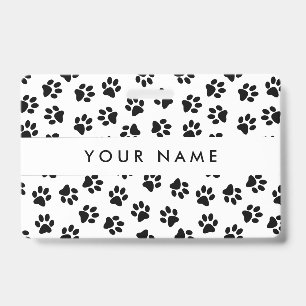 Badge Motif de pattes, pattes de chien, pattes de chat, 