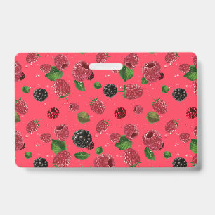 Badge Motif framboise