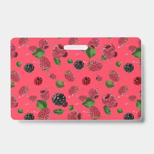 Badge Motif framboise (Avant)